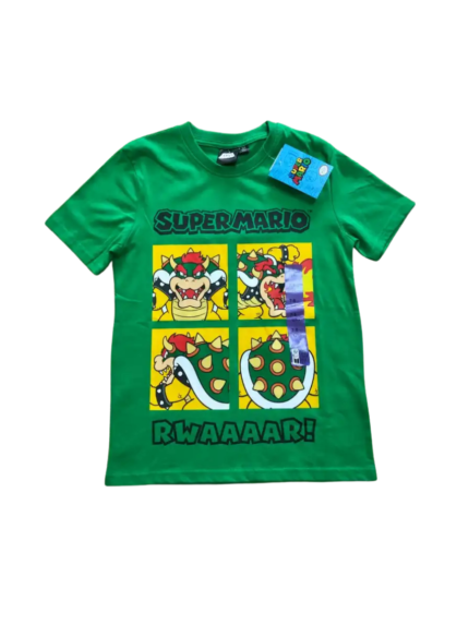 CAMIETA VERDE SUPER MARIO –BOWSER “RWAAAR!”