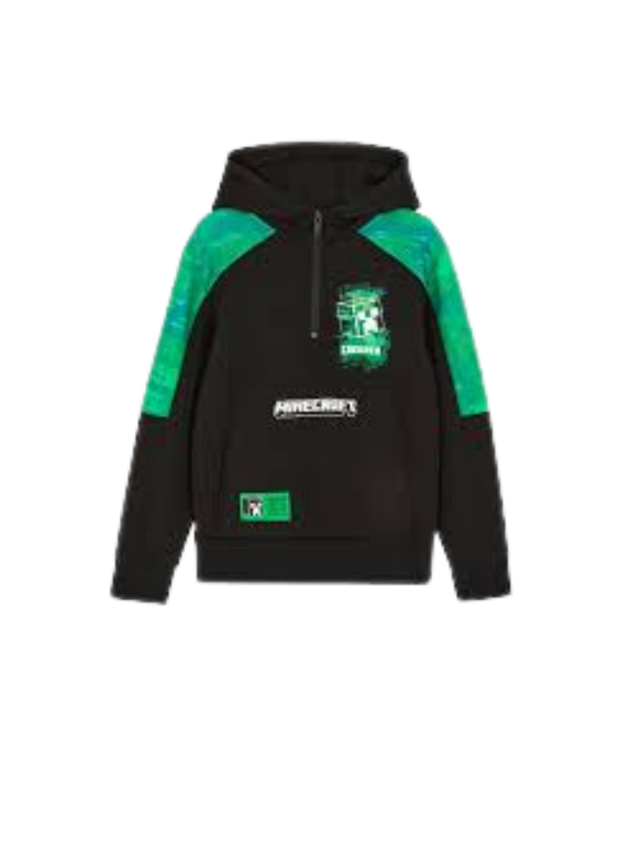 163 JOGGER NEGRO CON VERDE Minecraft – Creeper Power” - Imagen 1