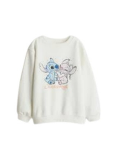 SUDADERA IVORY, DISEÑO DISNEY STITCH & ANGEL
