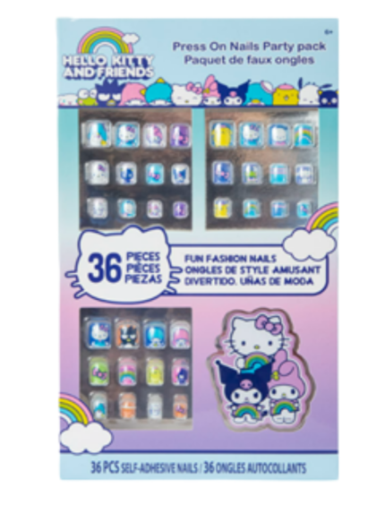 SET DE UÑAS HELLO KITTI & FRIENDS - 36 PIEZAS