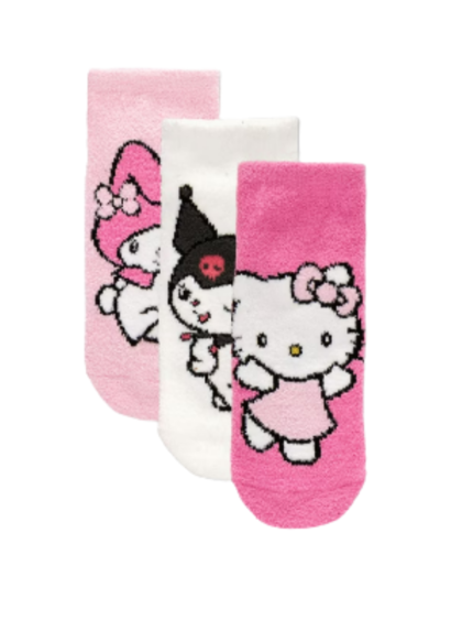 SET DE MEDIAS SANRIO – HELLO KITTY / MY MELODY / KUROMI (3 pares)